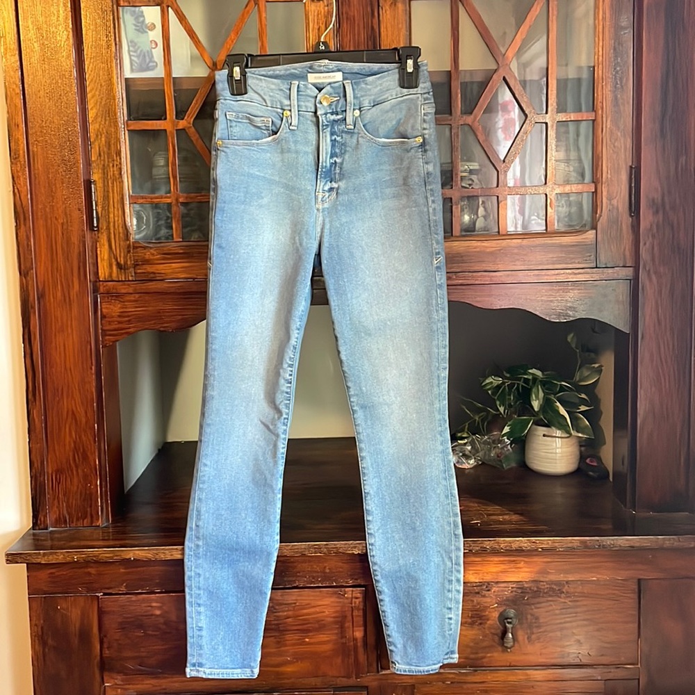 Good American Good Legs Crop Size 4/27 Stretch Excellent Used Condition